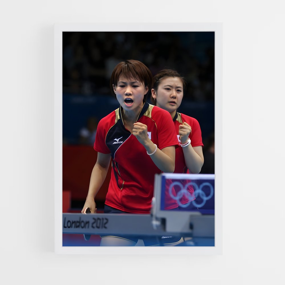 Poster Asian games animé – affiche Tennis de table (vue 3)